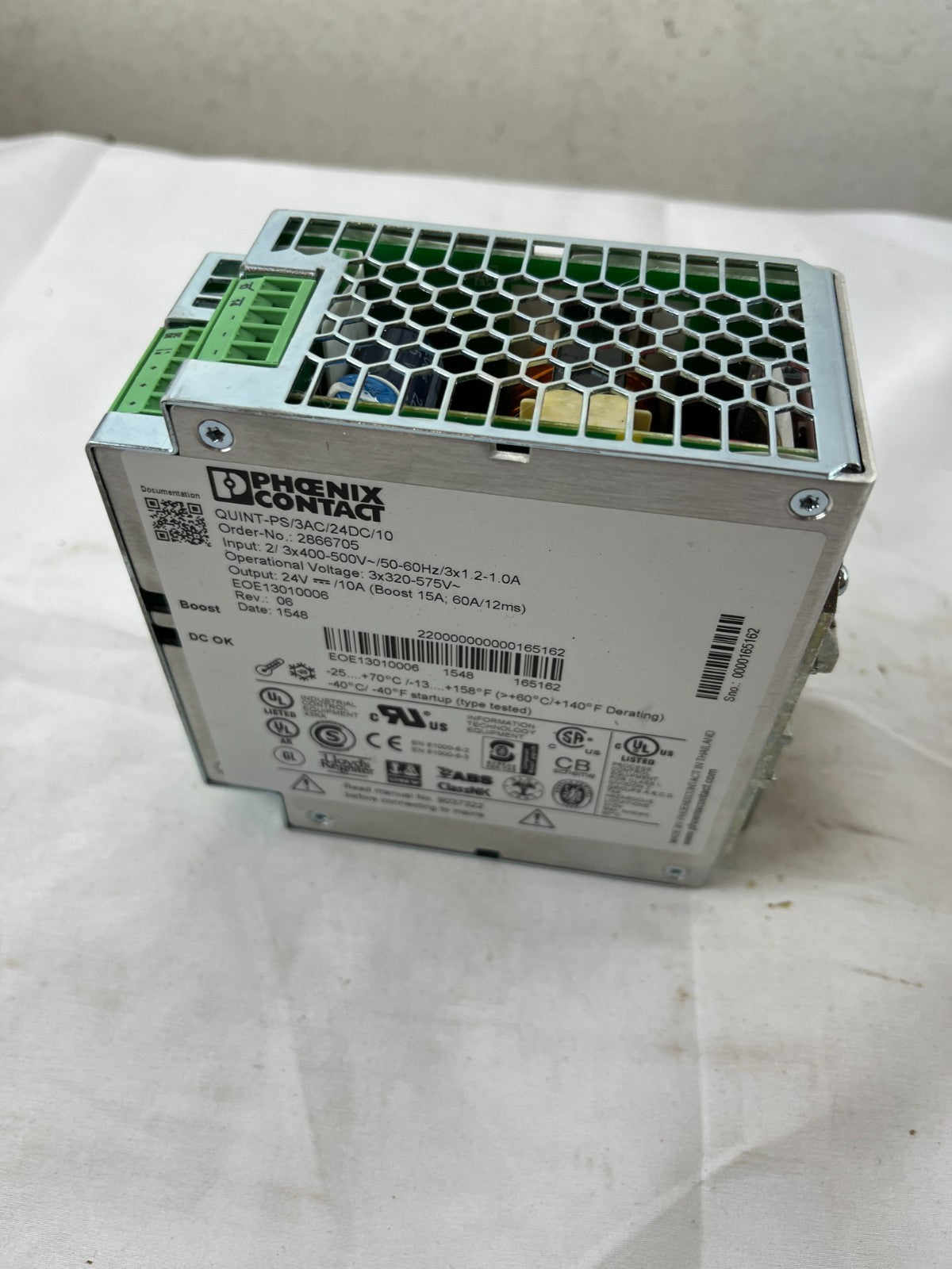 Phoenix Contact QUINT-PS/3AC/24DC/10 2866705 Power Supply 24VDC 10A Used Spare