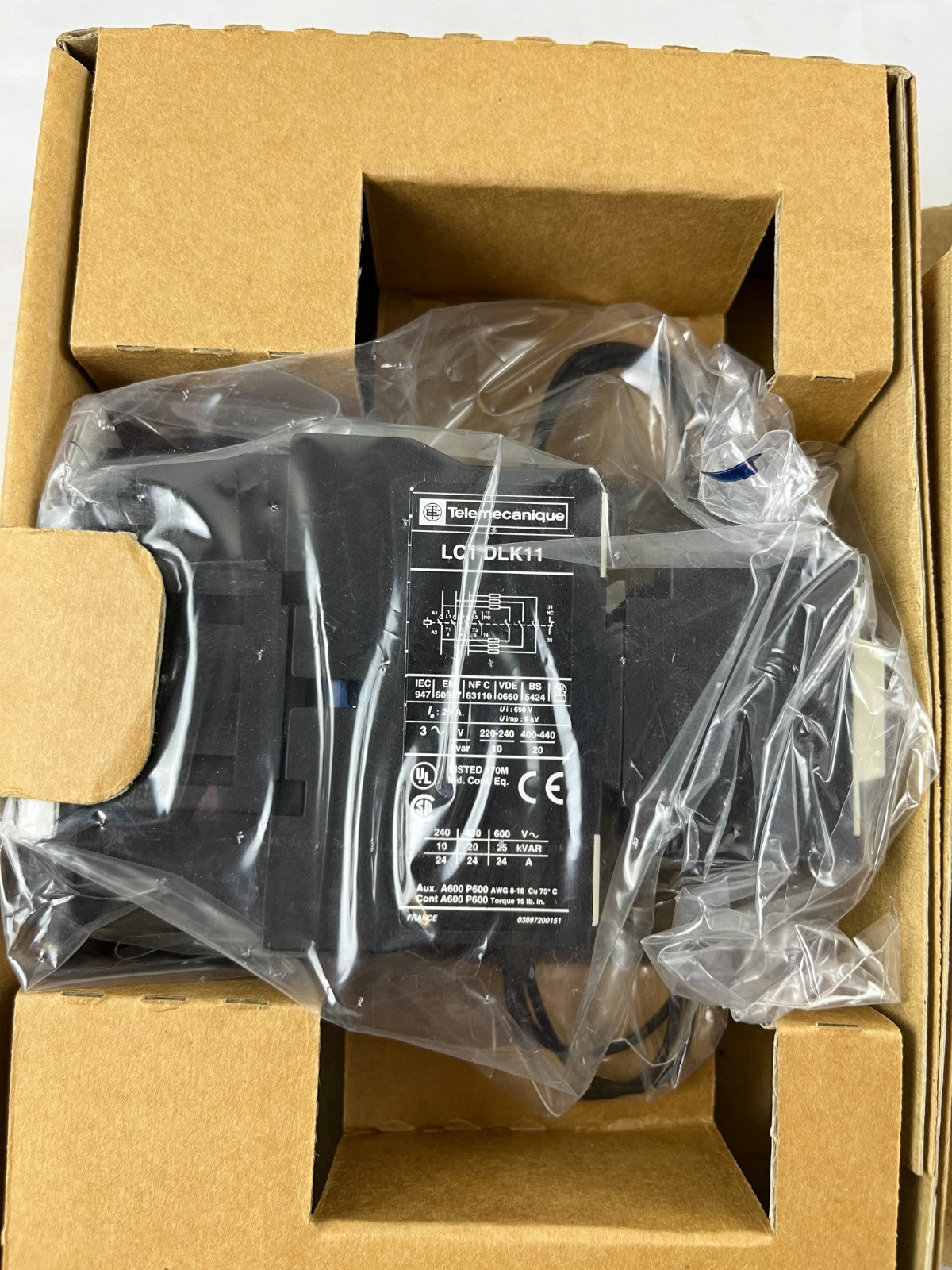 Telemecanique LC1DLK11P7 Capacitor Switching Contactor 29A 230V 50/60Hz New NOS