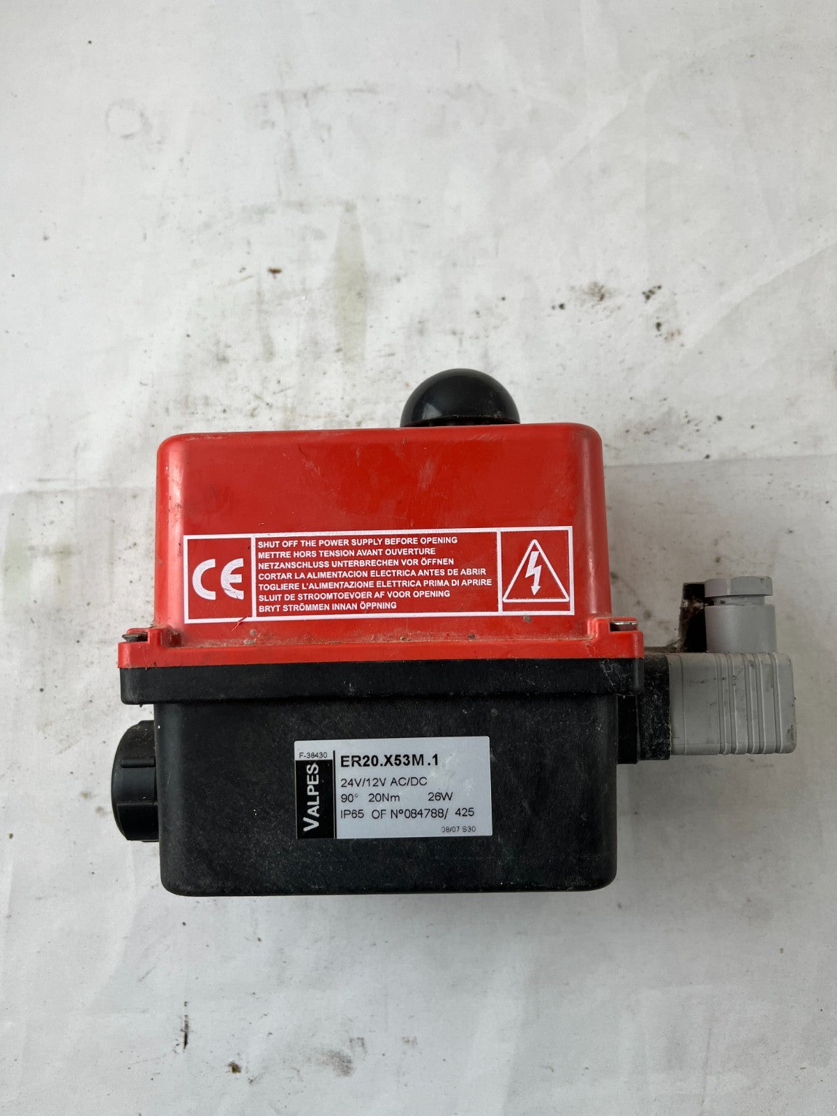 Valpes ER20.X53M.1 Electric Valve Actuator 24V/12V AC/DC 20Nm IP65 Used Spare