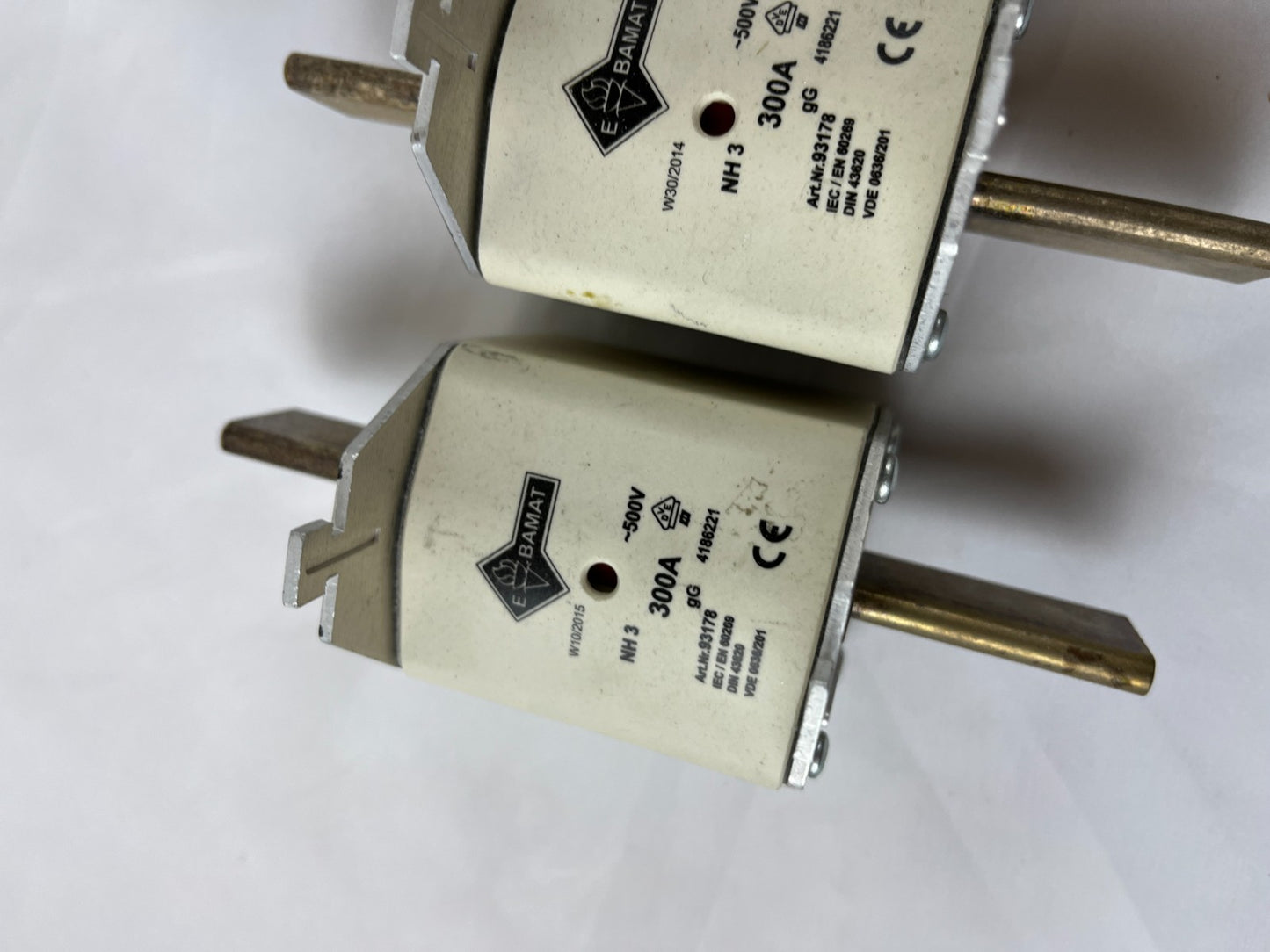 Damat NH3 300A 500V GG Fuses Lot Of 3x Used Spare Units Bundle