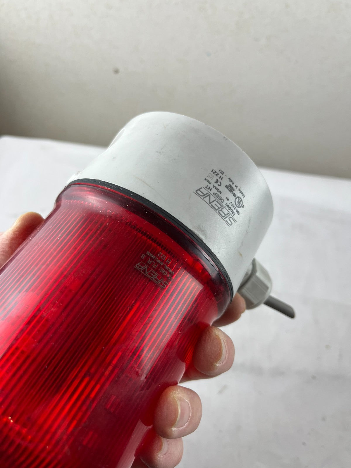 SIRENA DEEP HT Industrial Beacon Light Red 120-240V AC UL CE NEW Made Italy H221