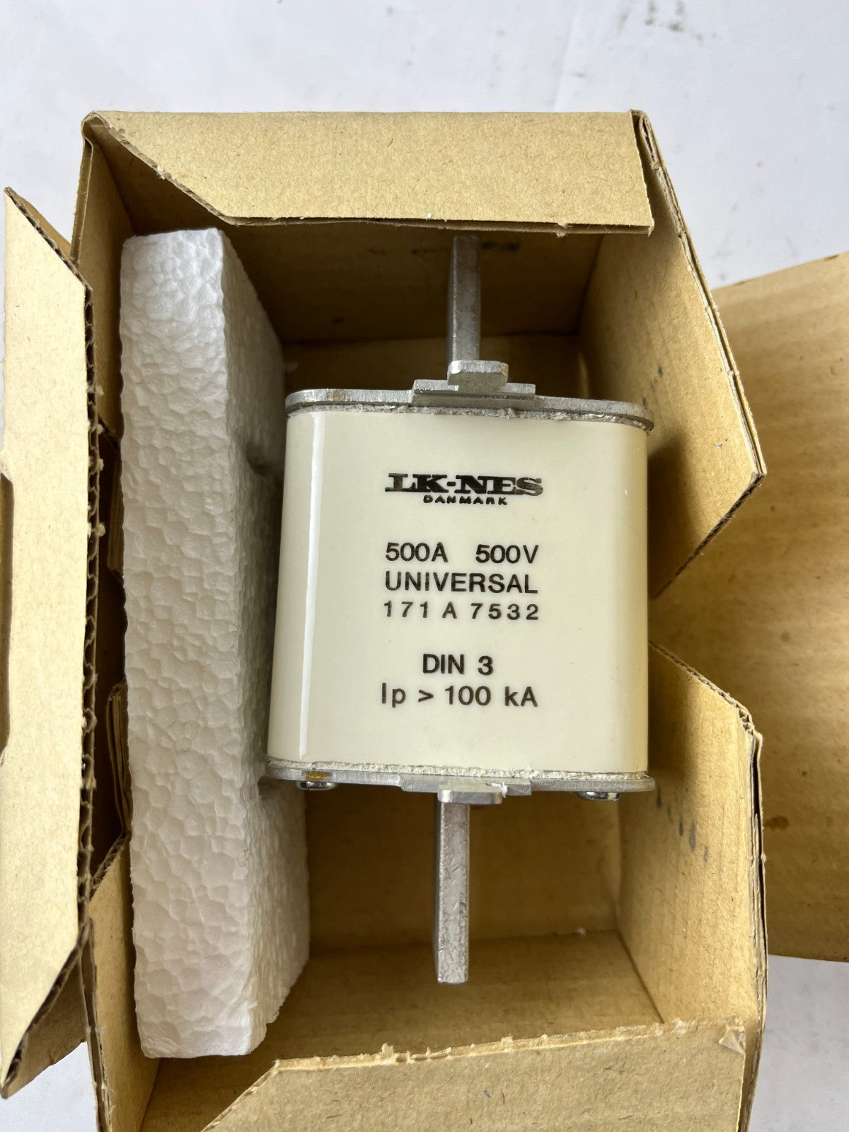 LK-NES 171A7532 DIN 3 Cartridge Fuse Link 500A 500V Industrial Fuse NEW Spare