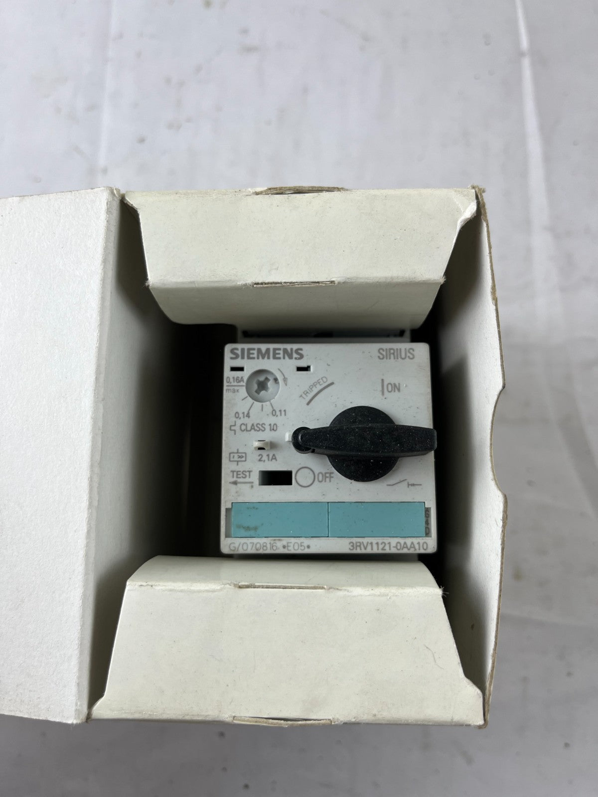 Siemens 3RV1121‑0AA10 SIRIUS Motor Protection Circuit Breaker 0.11–0.16A New