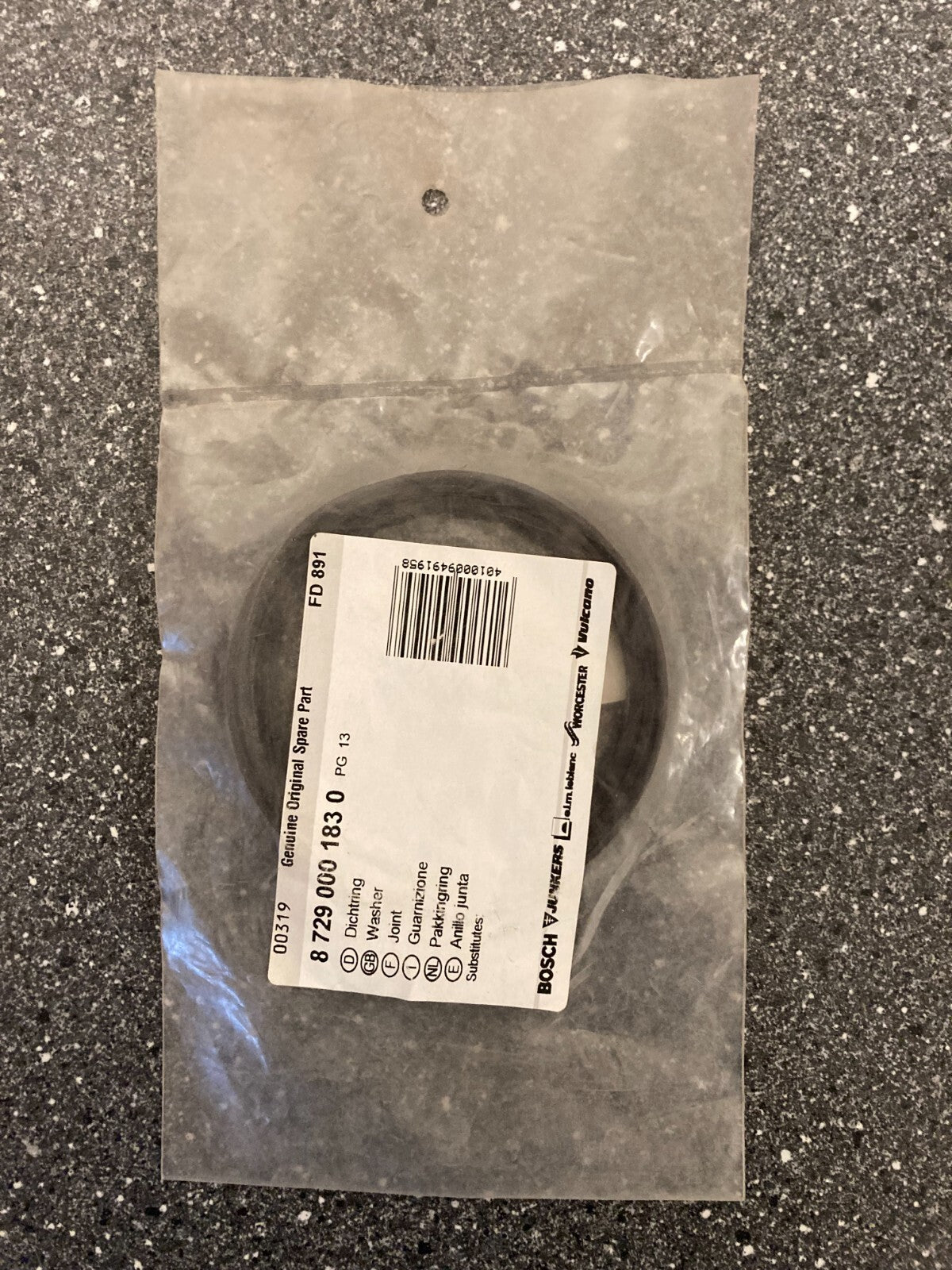 Bosch Washer Gasket PN:87290001830 - Genuine Original Spare Part HVAC