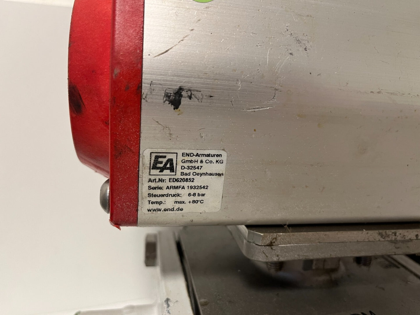 END-Armaturen ZD311567 DN50 Ball Valve Pneumatic Actuator Airtec Solenoid Used