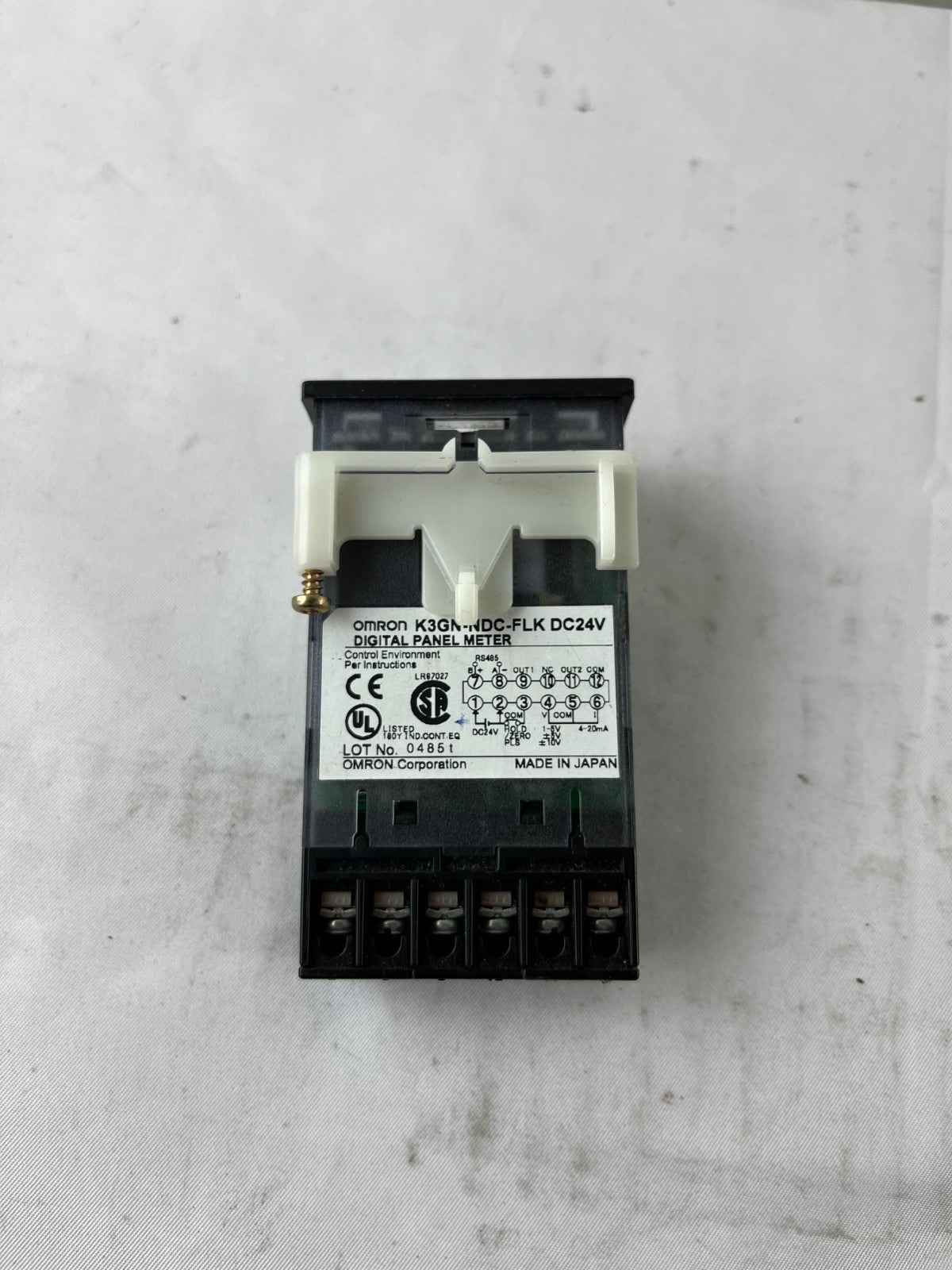 Omron K3GN-NDC-FLK DC24V Digital Panel Meter 4-20mA Used Spare Unit