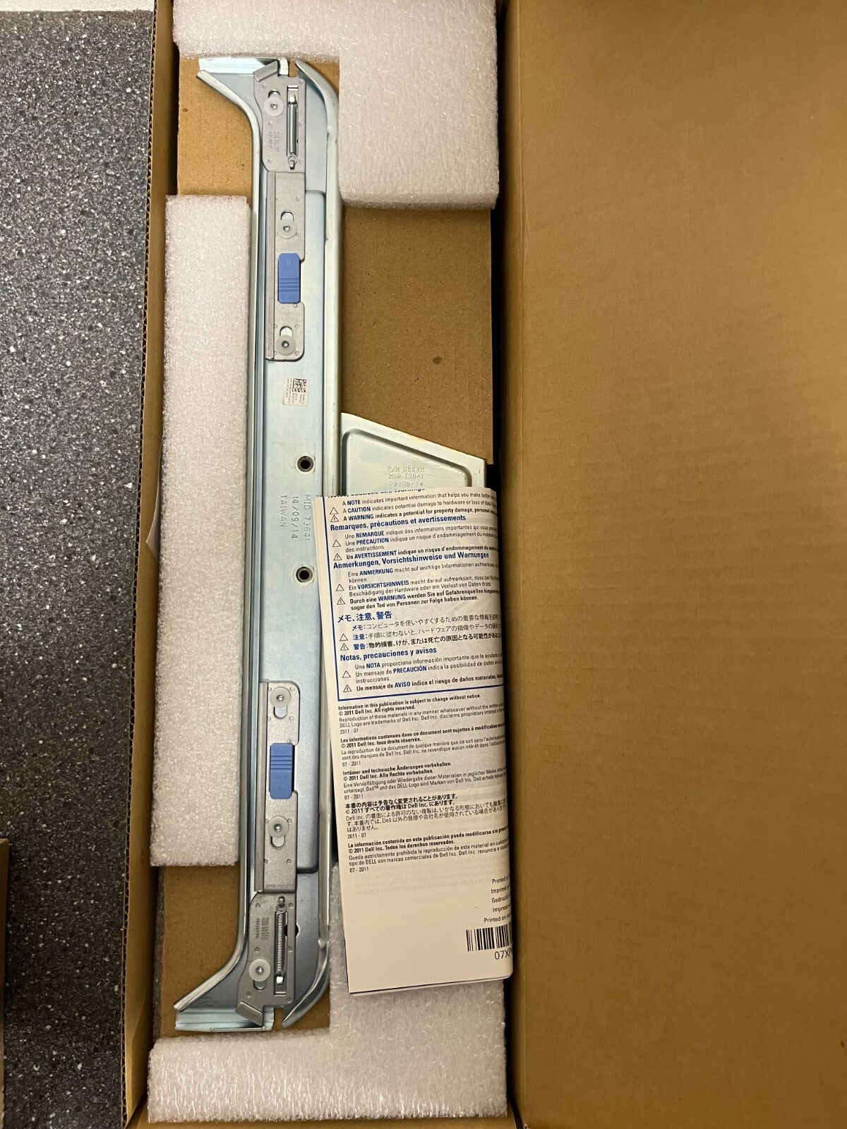 Dell 1U Cable Management Arm Kit DP/N 02J1CF - Complete Set with Brackets Cables