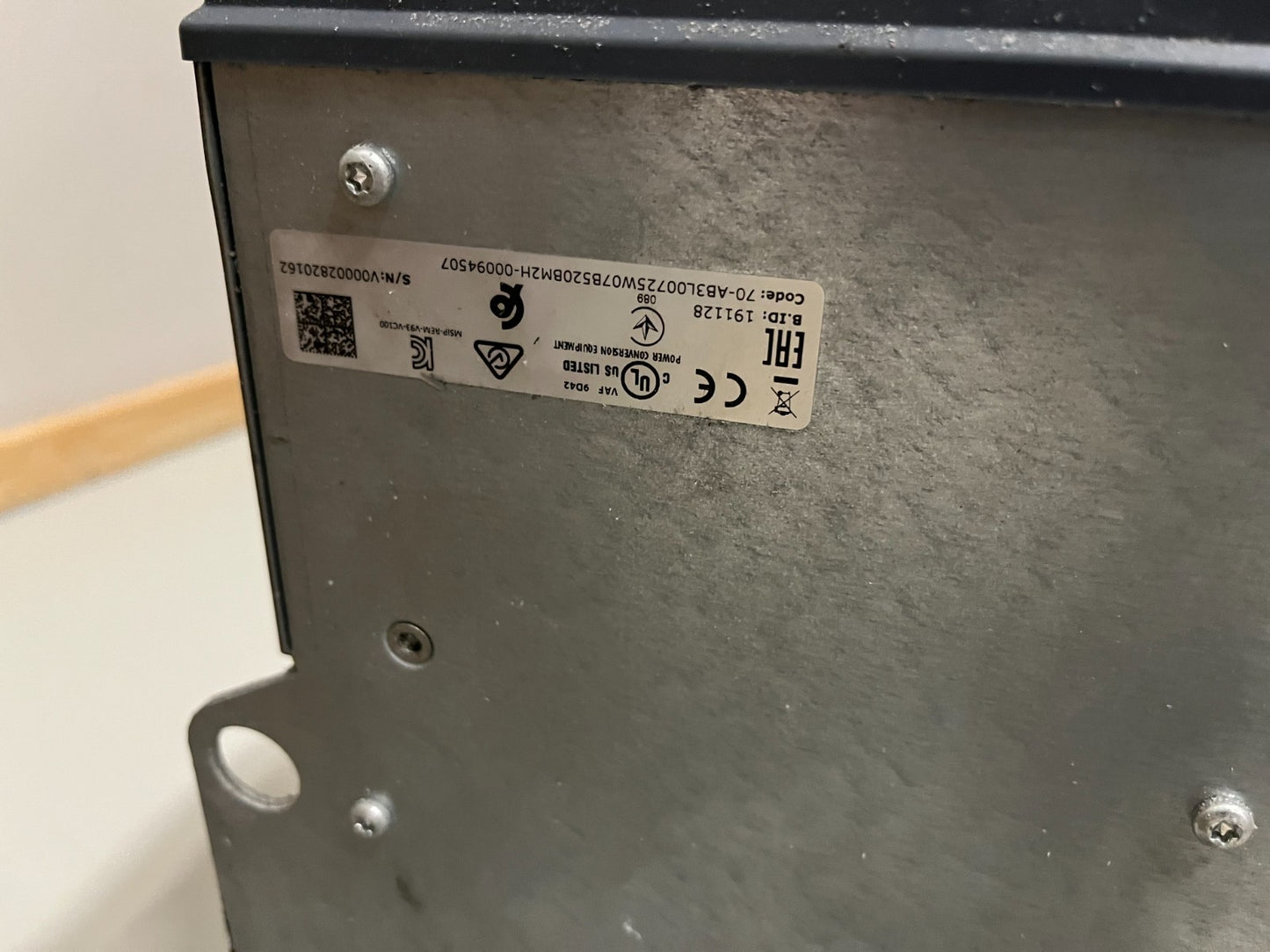 Vacon 100 FLOW VACON0100-3L-0072-5 37kW 72A 400V AC Drive IP54 Used Spare Unit
