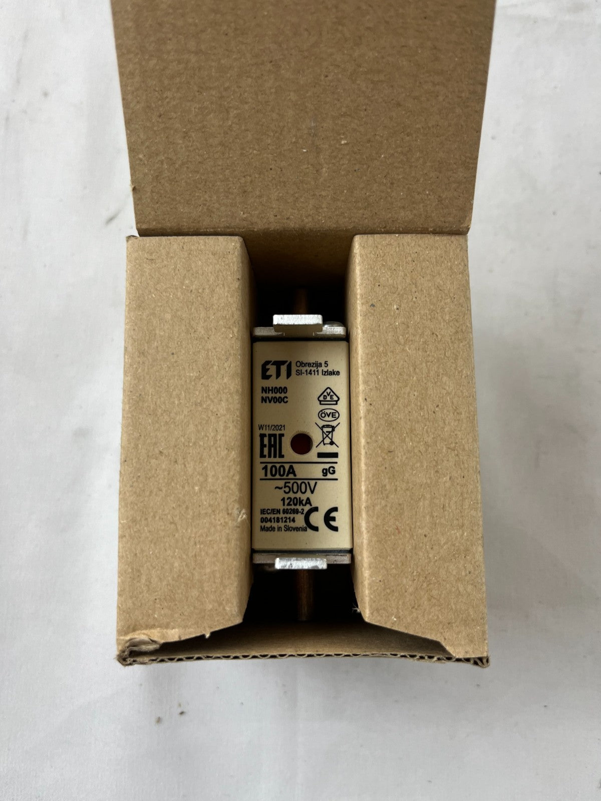 ETI NH000 Fuse Link 100A 500V gG NH Fuse 004181214 3pcs New in Box