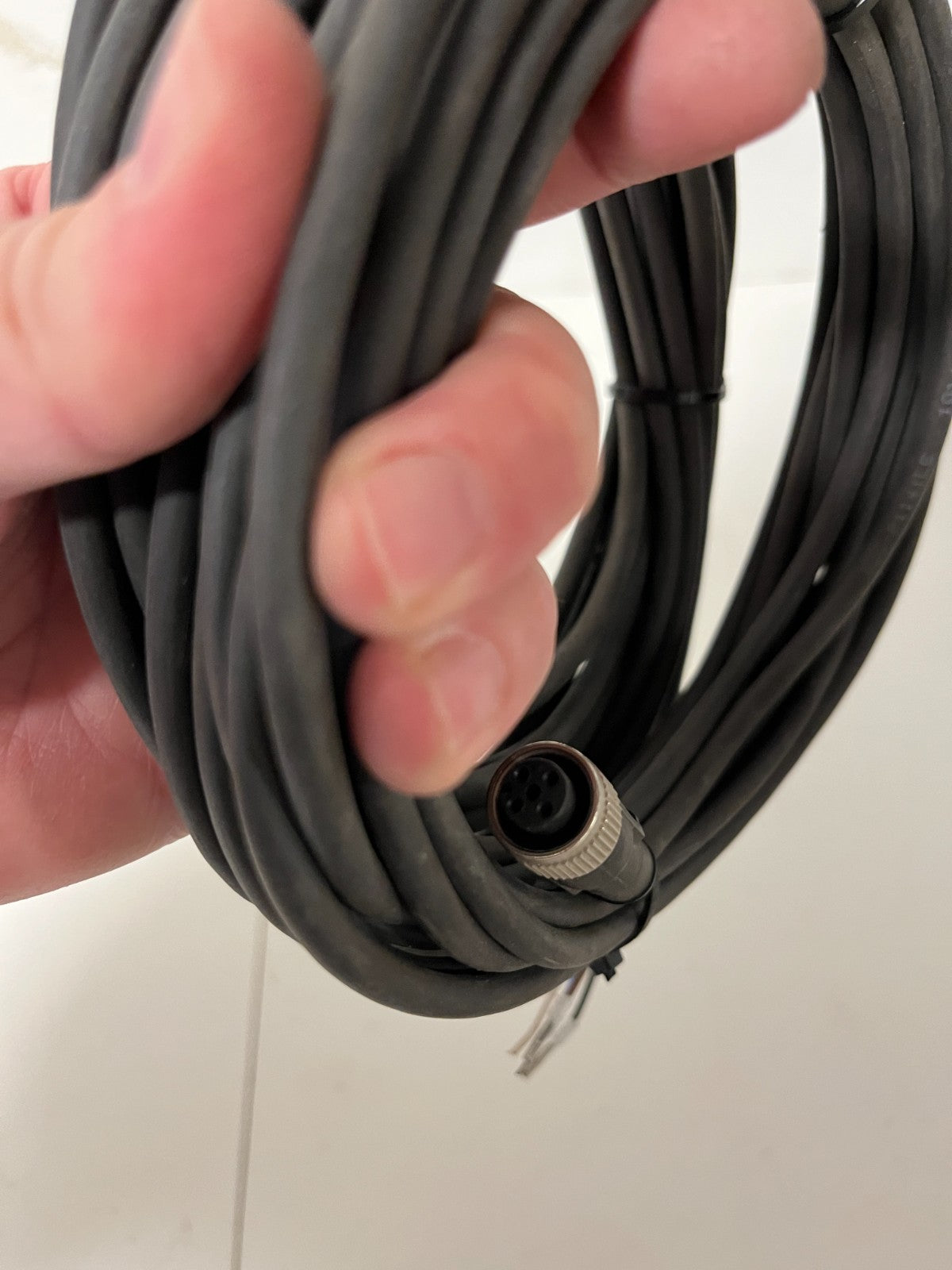 Telemecanique Sensor Connection Cable M12 4-Pin Female Approx 10m Lot of 2 Pcs
