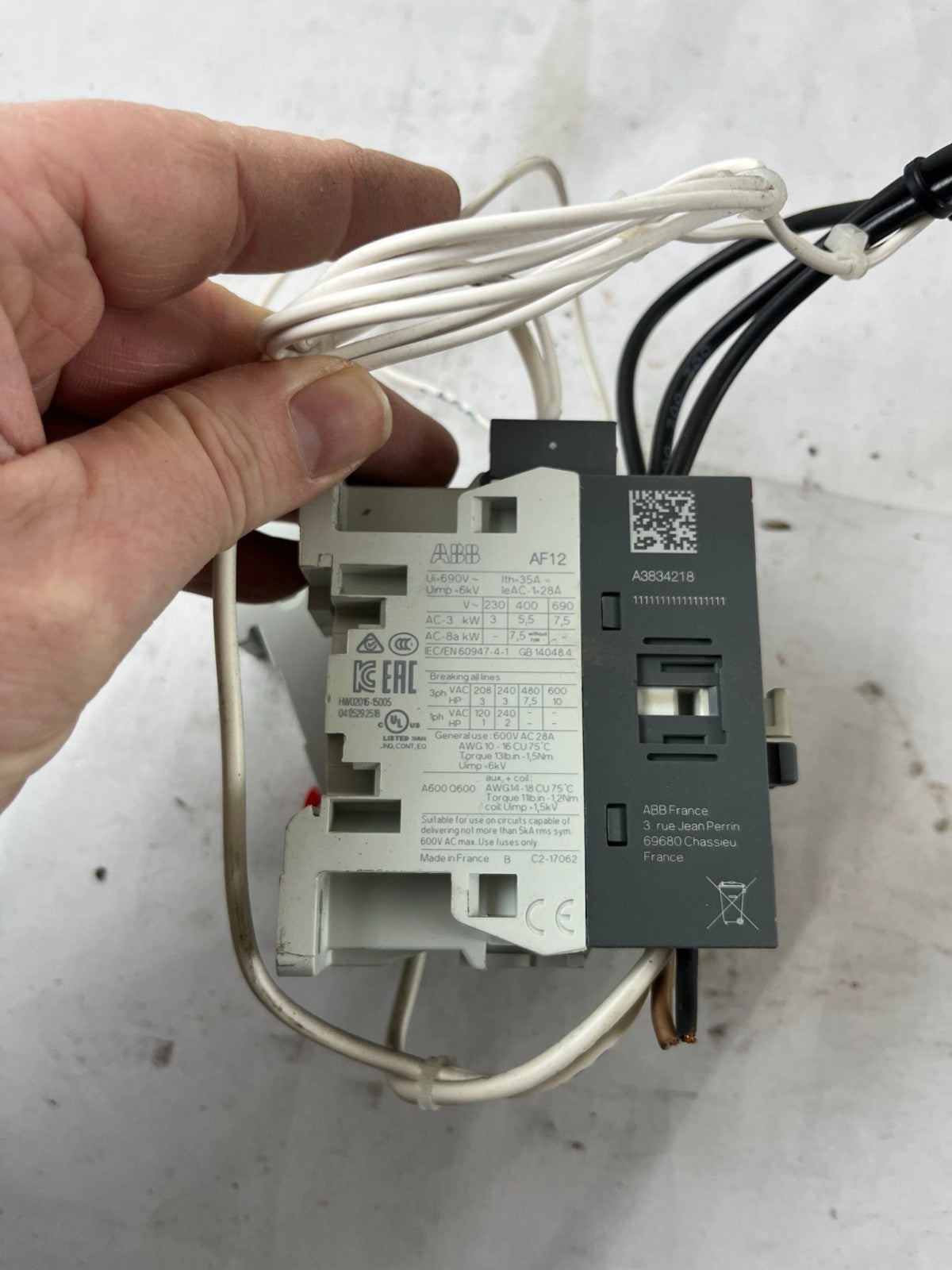 ABB AF12-30-01-14 Contactor 12A 3P 250–500V AC/DC + RT18-32(X) 32A 690V Holder