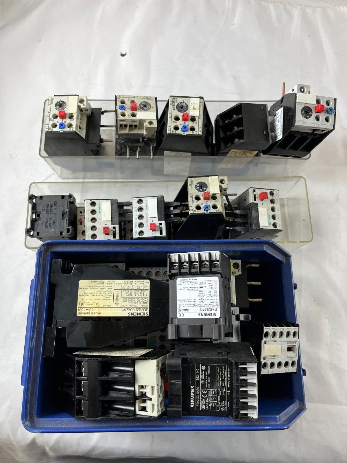 Siemens 3UA Series Thermal Overload Relay Mixed Lot Approx 30pcs Used Spares
