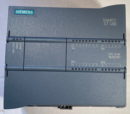 Siemens SIMATIC S7-1200 CPU 1214C AC DC relay PLC front view
