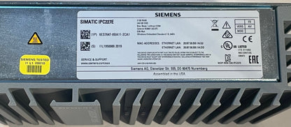 Siemens SIMATIC IPC227E Nanobox PC 6ES7647-8BA11-2CA1 – Used / Tested