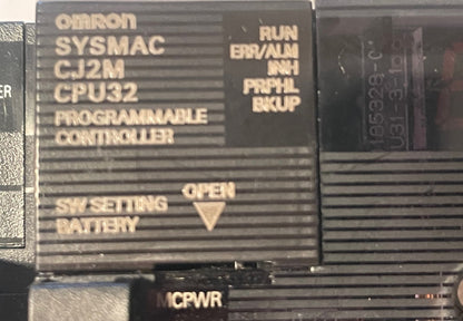 Omron CJ2M-CPU32 PLC System with EtherNet/IP, CJ1W-PD022, OD212 & ID211 – Used