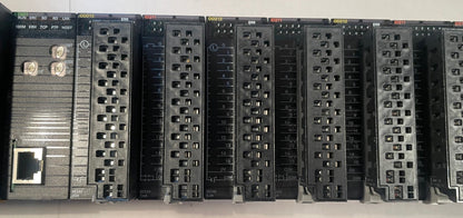 Omron CJ2M-CPU33 PLC System with CJ1W-ETN21, 3x OD212 & 4x ID211 – Used