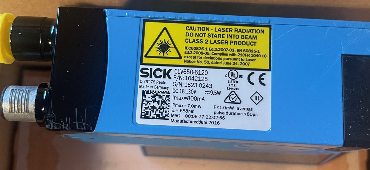 SICK CLV650-6120 Fixed Mount Barcode Scanner 1042125 – New