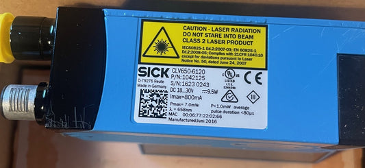 SICK CLV650-6120 Fixed Mount Barcode Scanner 1042125 – New