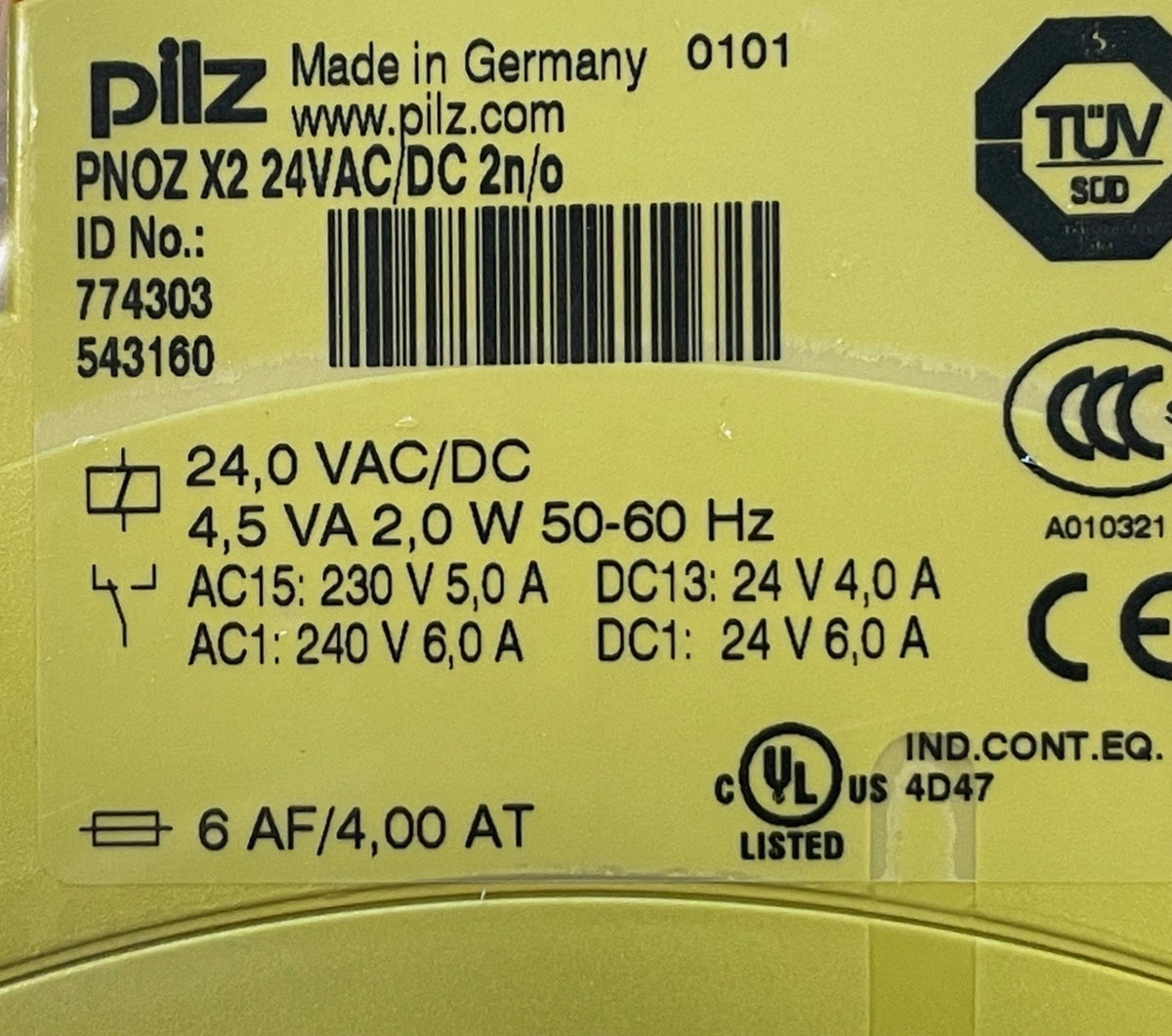 Pilz PNOZ X2 774303 Safety Relay 24VAC/DC 2 N/O – New Unused