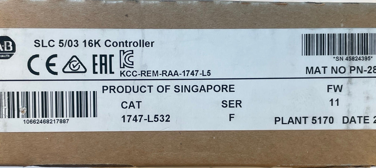 Allen-Bradley 1747-L532 SLC 5/03 16K PLC Processor – New