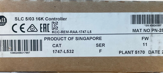 Allen-Bradley 1747-L532 SLC 5/03 16K PLC Processor – New