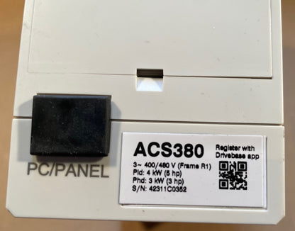 ABB ACS380-040N-09A4-4 4kW 400/480V Machinery Drive VFD – Used Tested