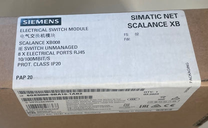 Siemens SCALANCE XB008 6GK5008-0BA10-1AB2 new industrial Ethernet switch