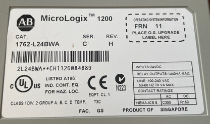 Allen-Bradley 1762-L24BWA MicroLogix 1200 PLC Series C – New / Unused