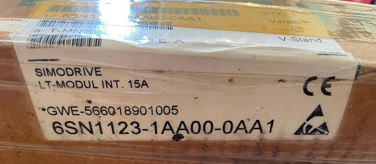 Siemens 6SN1123-1AA00-0AA1 SIMODRIVE 611 15A Power Module 1-Axis – New Unused