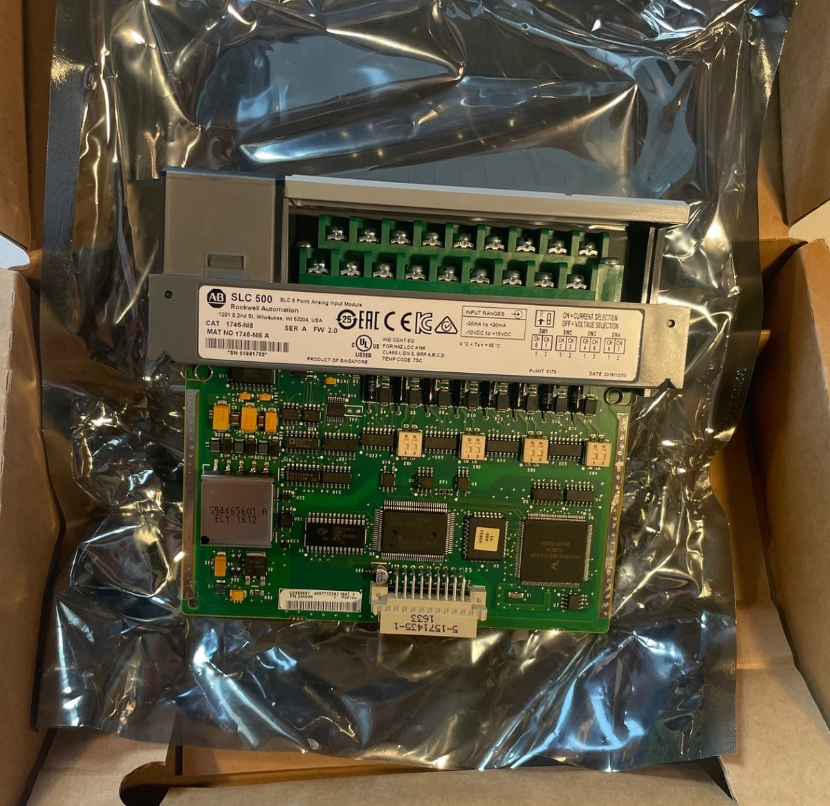 Allen-Bradley 1746-NI8 SLC 500 8-channel analog input module new