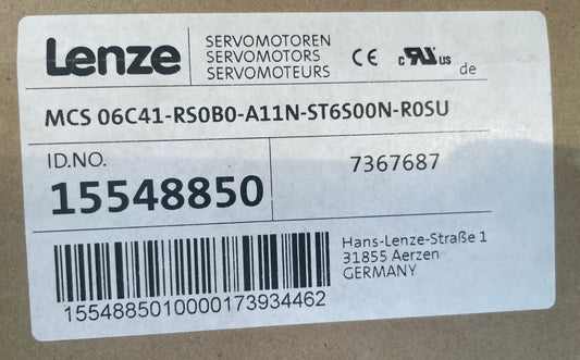 Lenze MCS 06C41-RS0B0-A11N-ST6S00N-R0SU Servo Motor – New