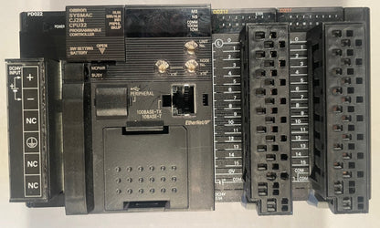 Omron CJ2M-CPU32 PLC System with EtherNet/IP, CJ1W-PD022, OD212 & ID211 – Used