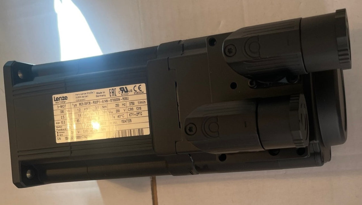Lenze MCS09F38-RS0P1-A14N-ST6S00N Servo Motor 1.2 kW 3750 RPM – New