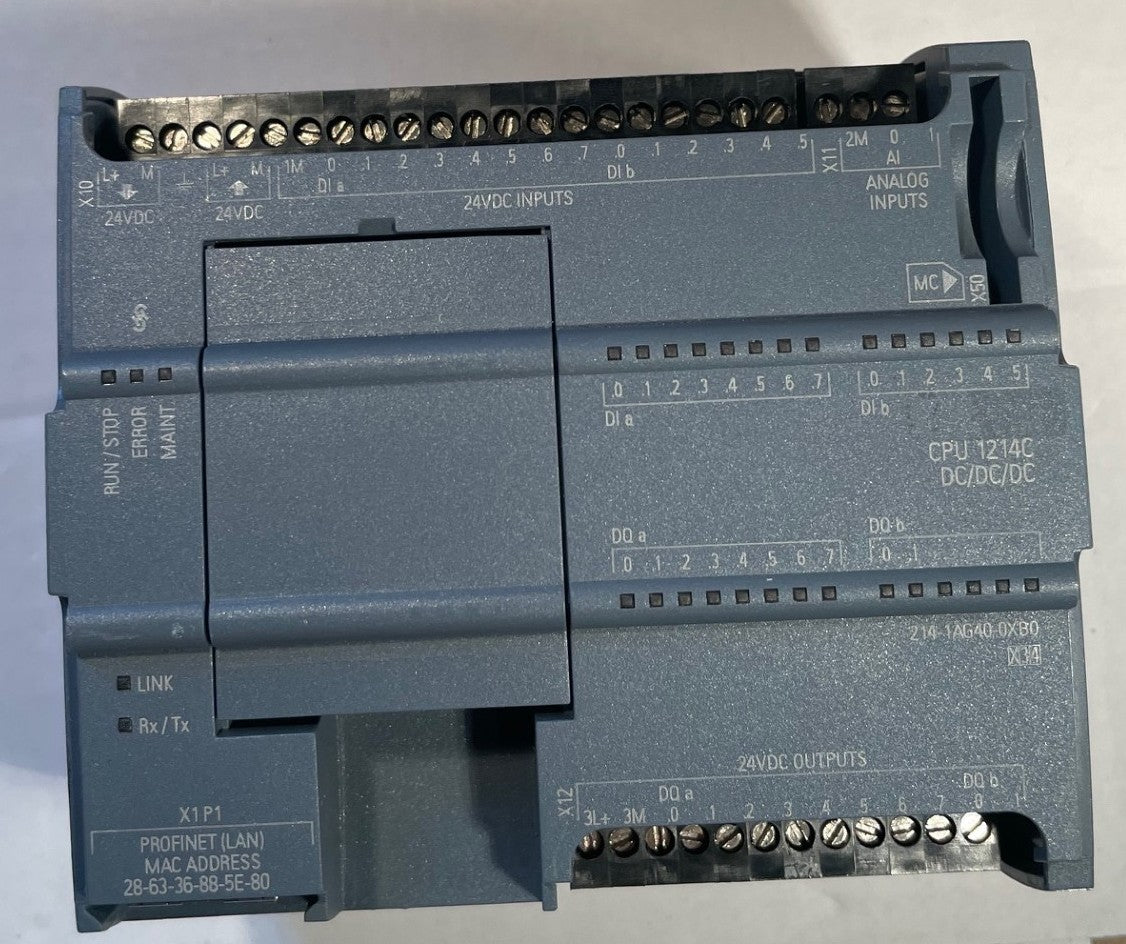 Siemens SIMATIC S7-1200 CPU 1214C 6ES7214-1AG40-0XB0 DC/DC/DC PLC Used Working