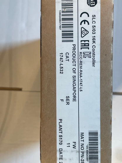 Allen-Bradley 1747-L532 SLC 5/03 16K PLC Processor – New