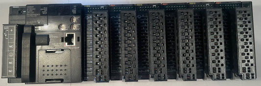 Omron SYSMAC CJ2M-CPU33 PLC System with CJ1W-ETN21 + I/O Modules – Used