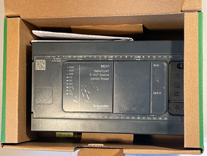 Schneider Electric Modicon M241 TM241C24T 24VDC PNP logic controller new in box