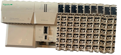 Schneider Electric TM258LD42DT Modicon M258 complete PLC and I/O module assembly