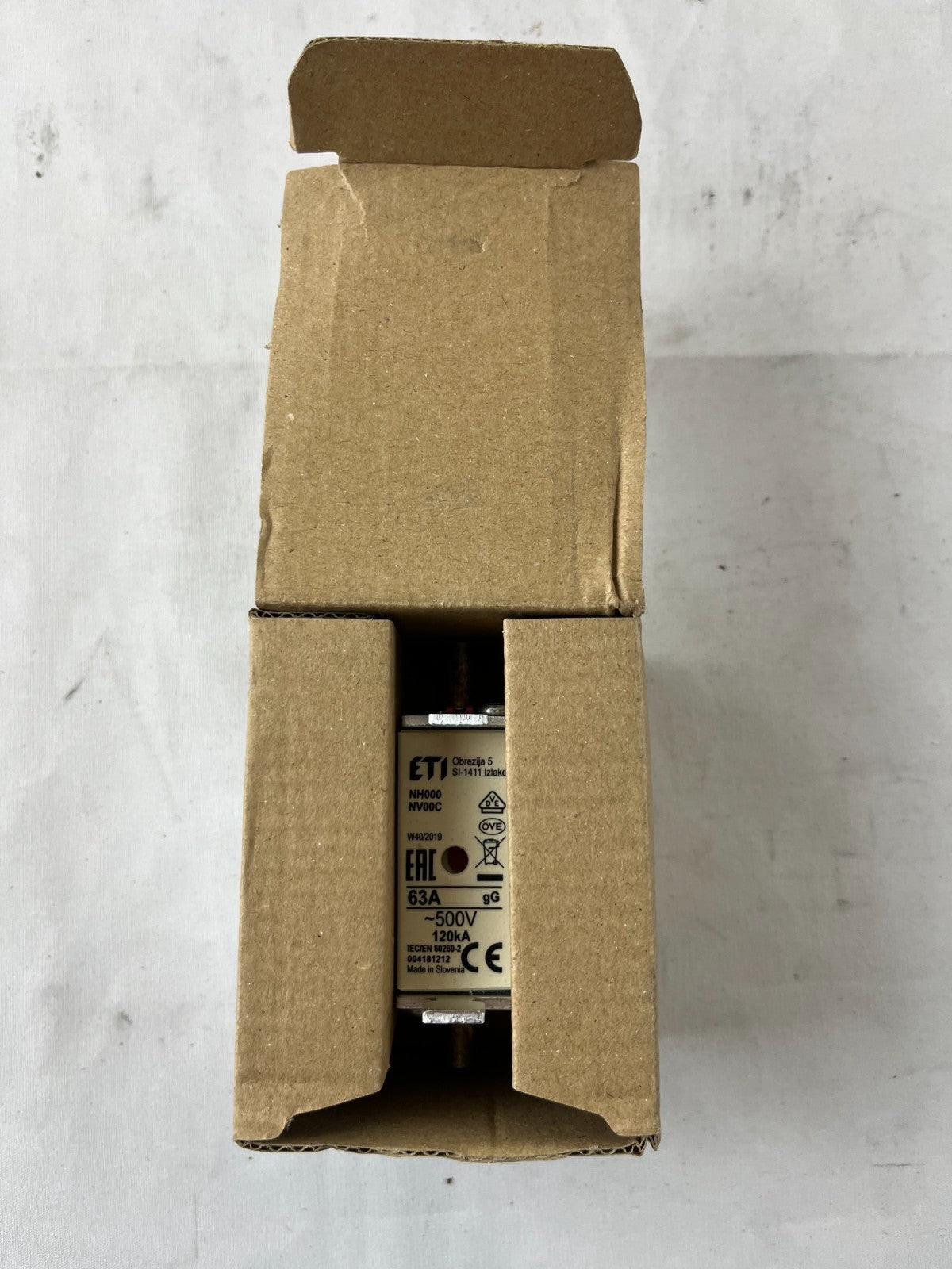 ETI NH000 Fuse Link 63A 500V gG NH Fuse 004181212 3pcs New in Box