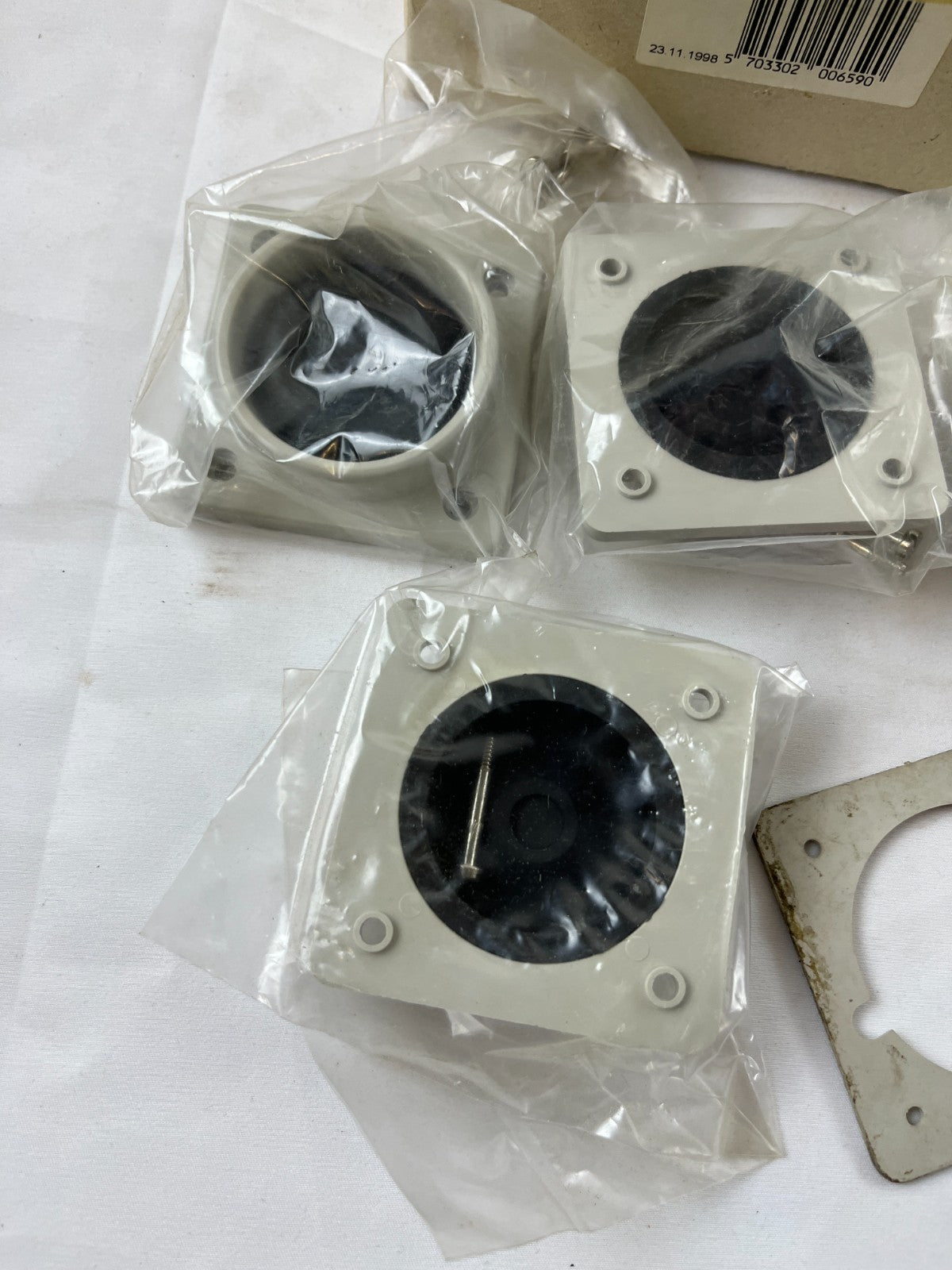 Lot of 4 Rotary Switch Protective Membrane Covers Panel Seal Gasket New NOS
