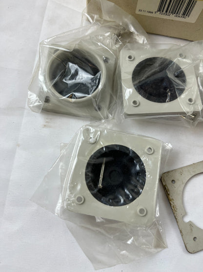 Lot of 4 Rotary Switch Protective Membrane Covers Panel Seal Gasket New NOS