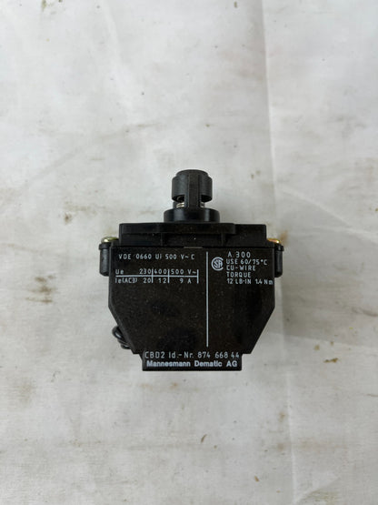 Mannesmann Dematic CBD2 Pushbutton Contact Block 87466844 20A New NOS