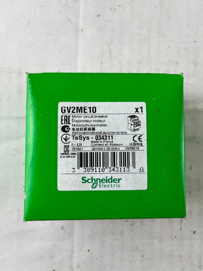 Schneider Electric GV2ME10 TeSys GV2 Motor Circuit Breaker 4–6.3A New in Box