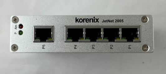 Korenix JetNet 2005 Industrial 5-Port Fast Ethernet Switch DIN Rail 10/100 Mbp