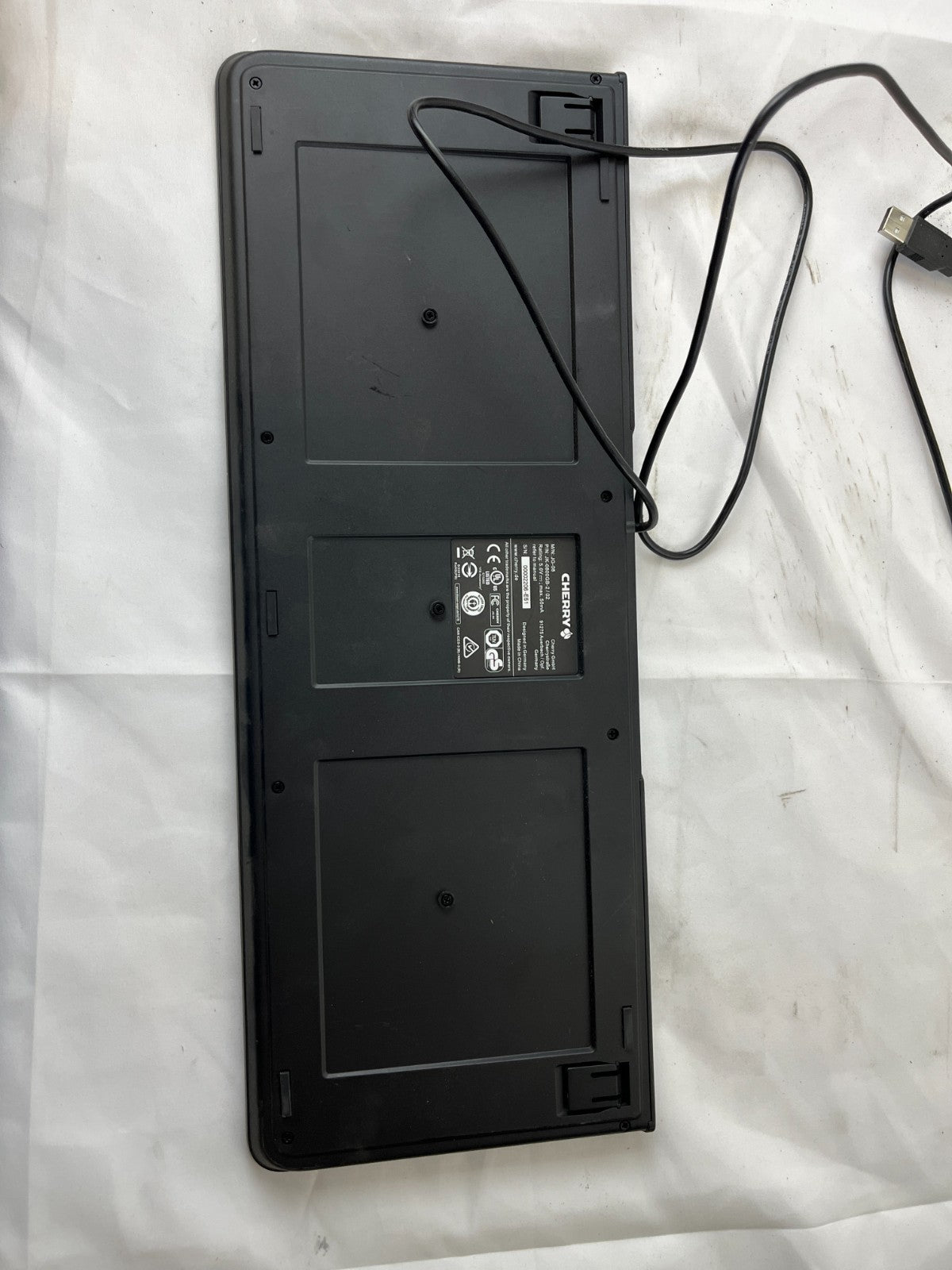 Cherry KC 1000 USB Keyboard JK-0800GB-2 UK Layout Black Wired Used Spare