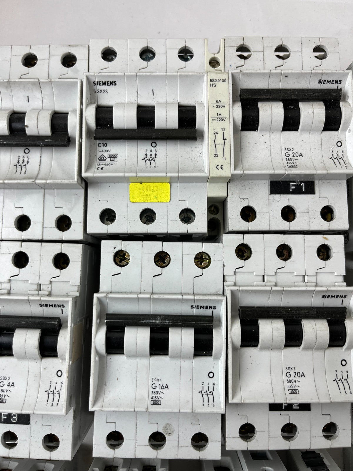 Siemens 5SX2 5SL61 MCB Breaker Lot C2 C4 C6 C10 C16 G20 Mixed Used Spares