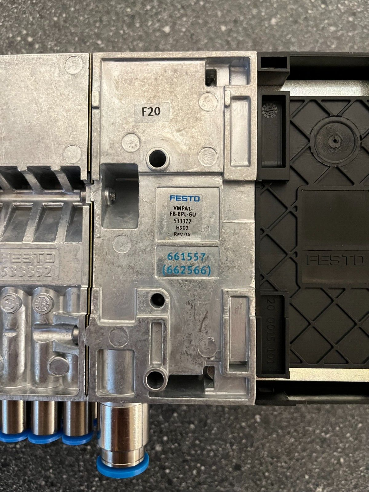 Festo CPX Pneumatic Manifold Assembly with VMPA1-FB-EMS-8 Valves and Accessories