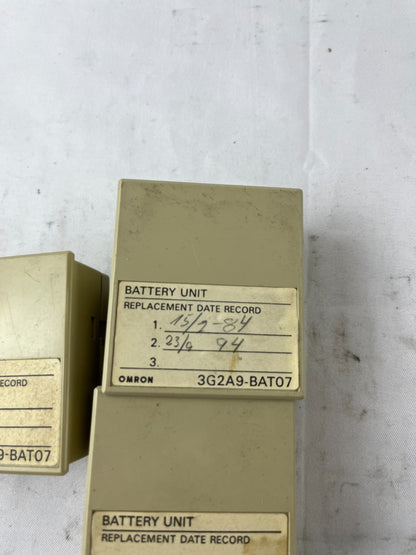 Omron 3G2A9-BAT07 Battery Unit Lot of 3 PLC Modules Used Spare Units