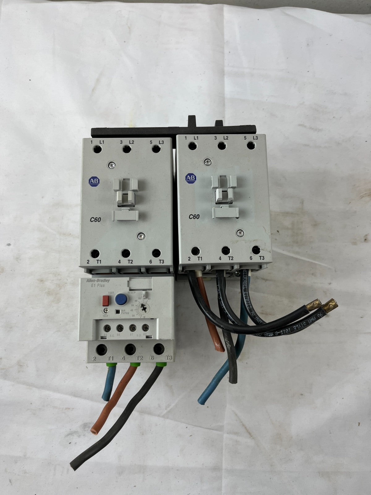 Allen-Bradley Motor Starter Bundle 100-C60 Contactors 193-EEGE Overload Relay