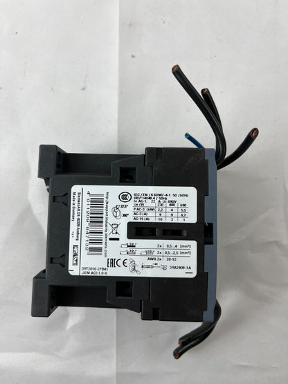 Siemens Sirius 3RT2016-2FB41 Contactor 24VDC 9A 4kW Used Working Spare Unit